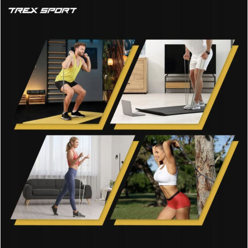 Резинка для фитнеса  Trex Sport TX-004PB 4в1 2-41 кг - фото №6